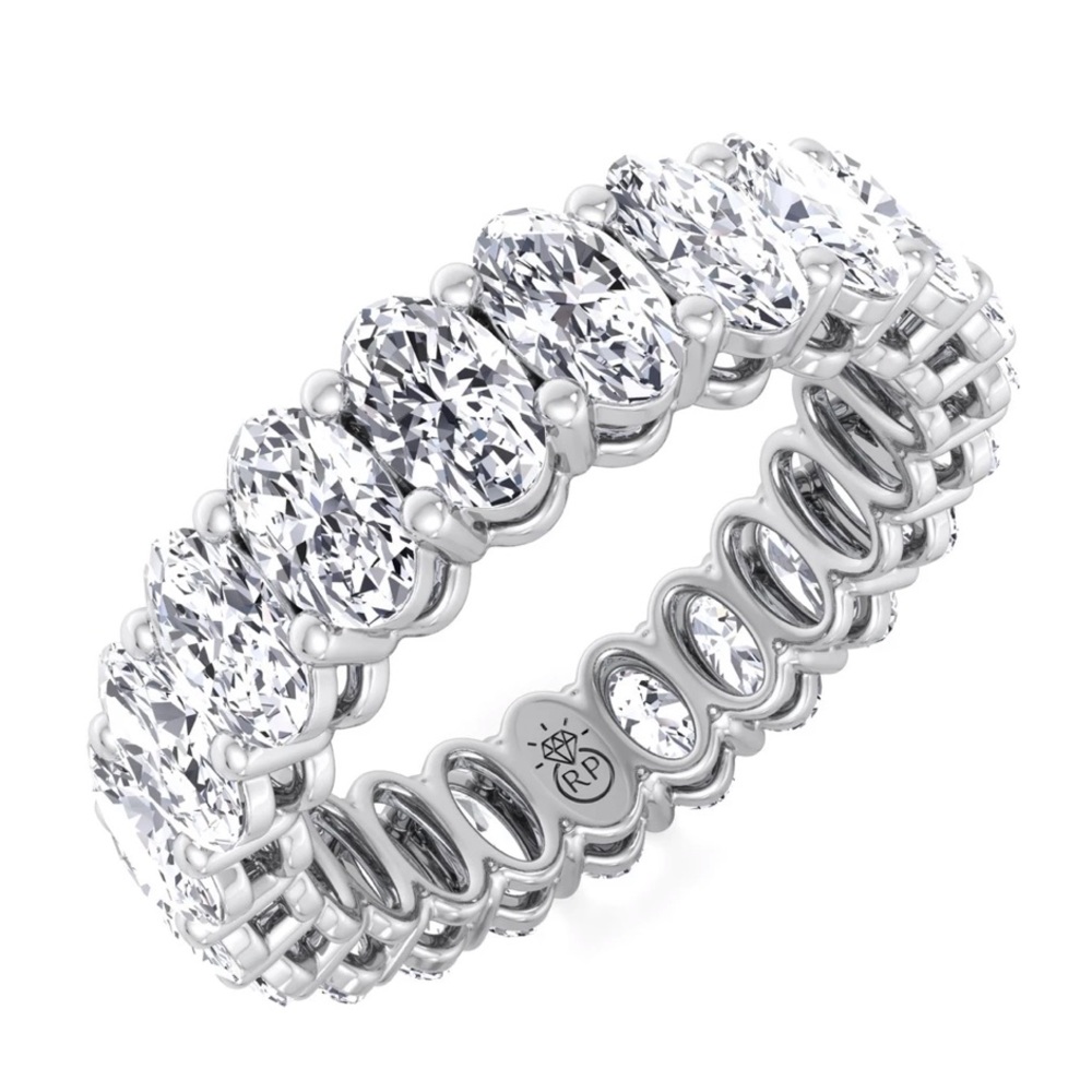 STUNNING 6.05 earth mined oval eternity band